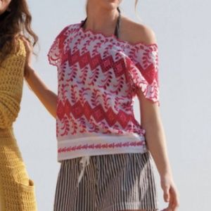 Anthropologie Embroidered Eyelet top